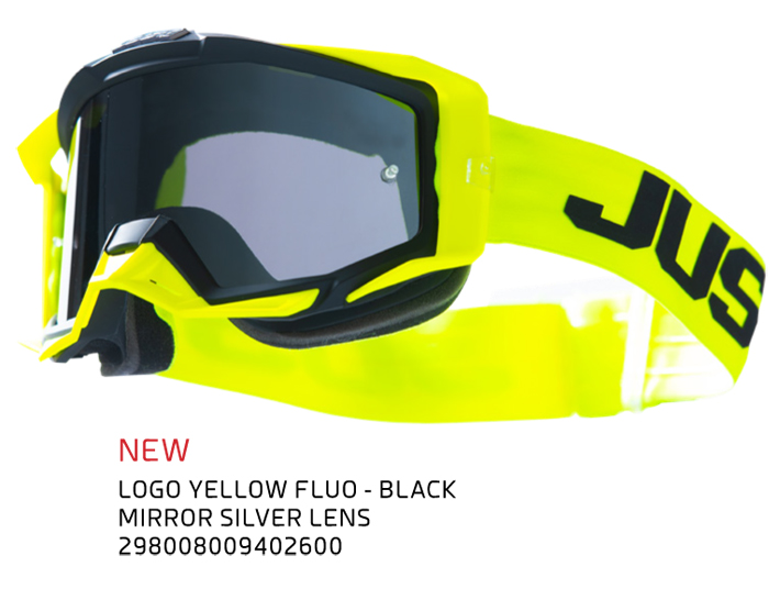  Masque JUST1  Iris 2.0 Logo yellow fluo  black mir silver lens